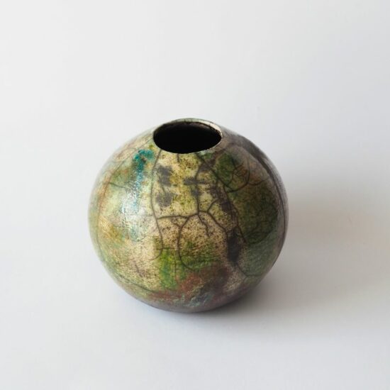Vase rond, 玉蜻 Tamakagiru